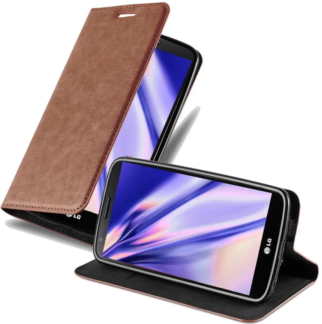 Cadorabo Hoesje geschikt voor LG G2 in CAPPUCCINO BRUIN
