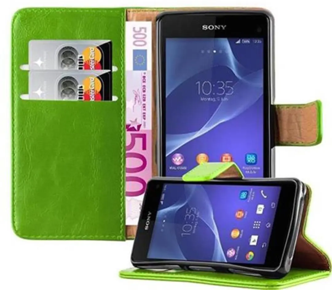Cadorabo Hoesje geschikt voor Sony Xperia Z1 COMPACT in GRAS GROEN