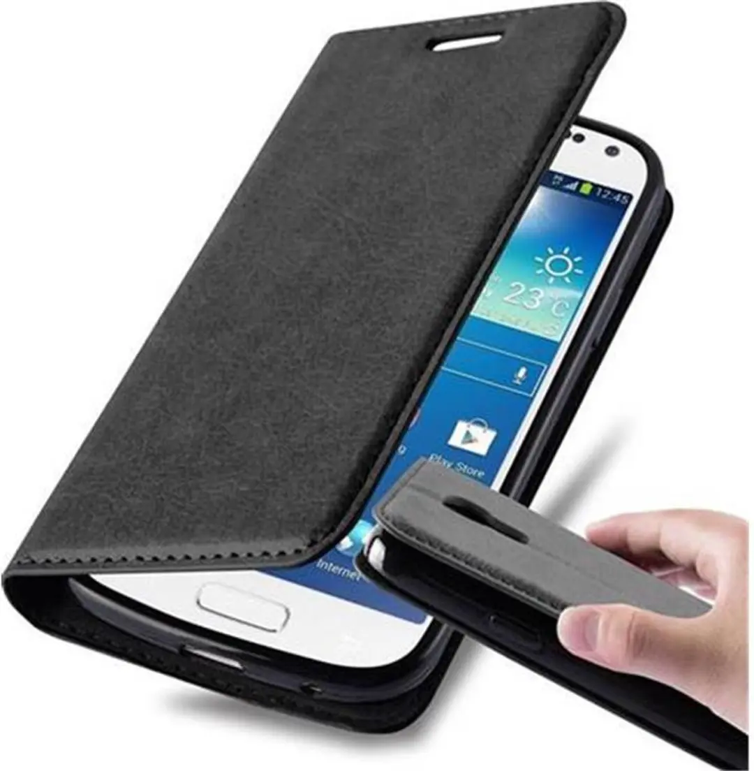 Cadorabo Hoesje geschikt voor Samsung Galaxy S4 MINI in ZWARTE NACHT