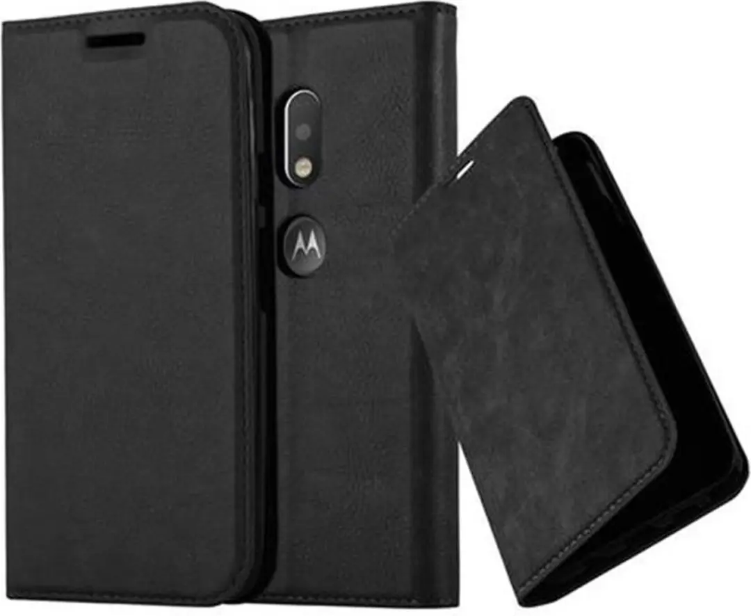 Cadorabo Hoesje geschikt voor Motorola MOTO G4 PLAY in ZWARTE NACHT