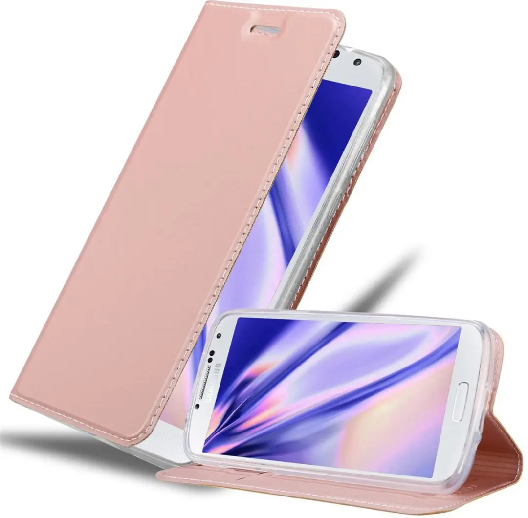 Cadorabo Hoesje geschikt voor Samsung Galaxy S4 in CLASSY ROSE GOUD