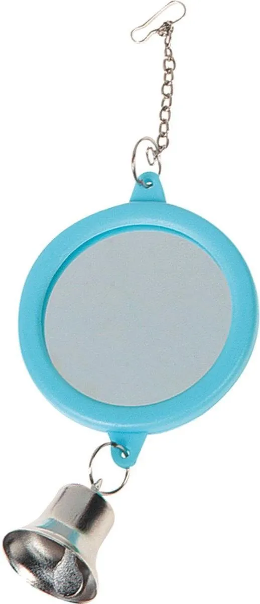 Flamingo Vogelspeelgoed Spiegel met Bel - Blauw