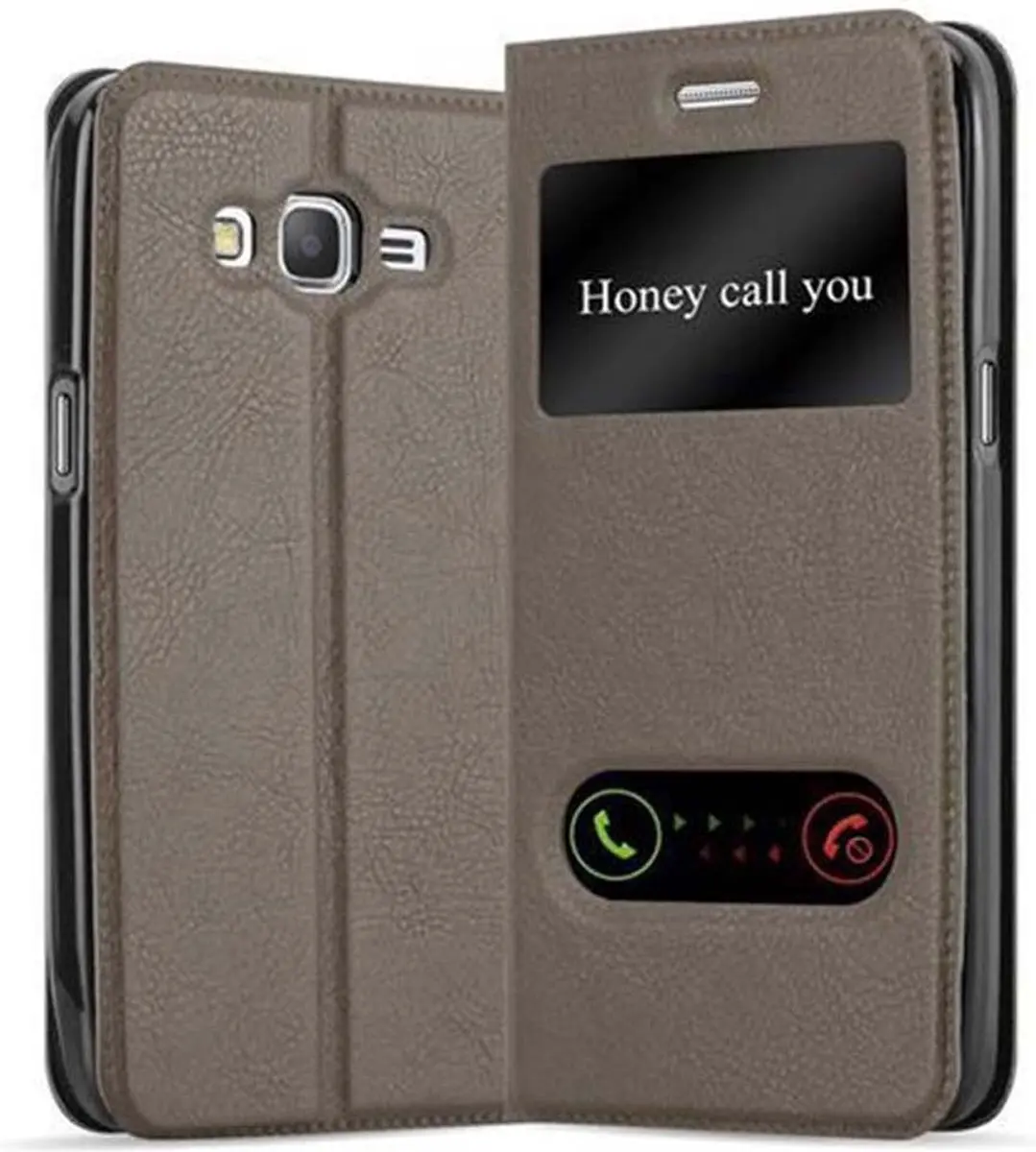 Cadorabo Hoesje geschikt voor Samsung Galaxy GRAND PRIME in STEEN BRUIN