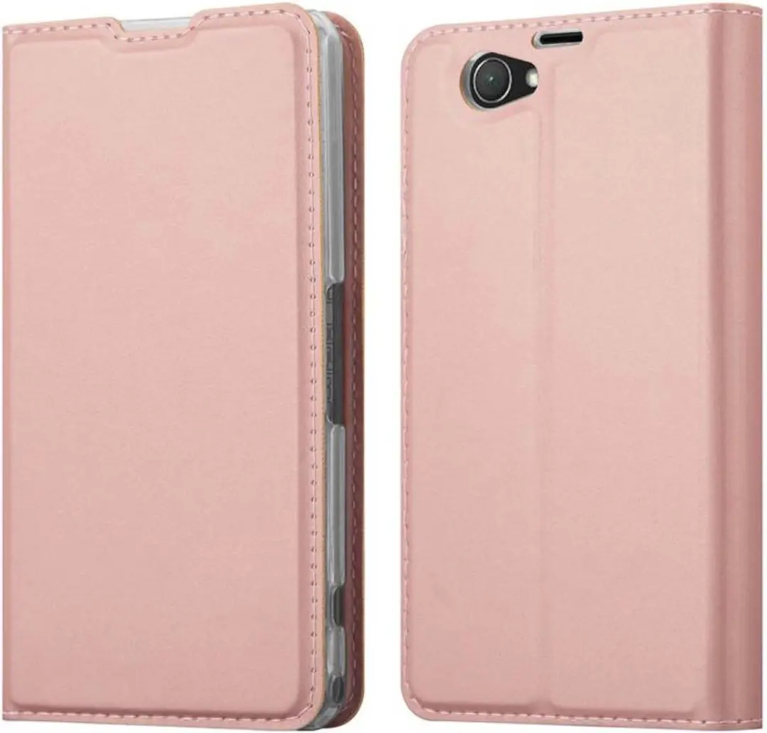 Cadorabo Hoesje geschikt voor Sony Xperia Z1 COMPACT in CLASSY ROSE GOUD