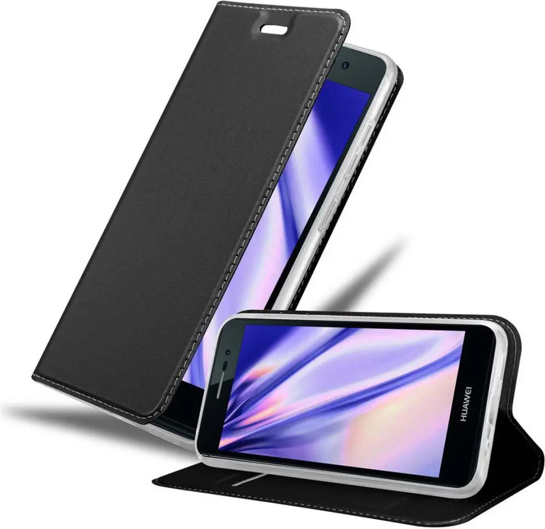 Cadorabo Hoesje geschikt voor Huawei ASCEND P7 in CLASSY ZWART