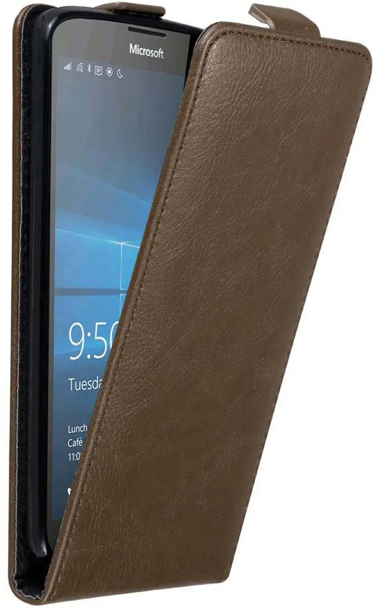Cadorabo Hoesje geschikt voor Nokia Lumia 950 XL in KOFFIE BRUIN