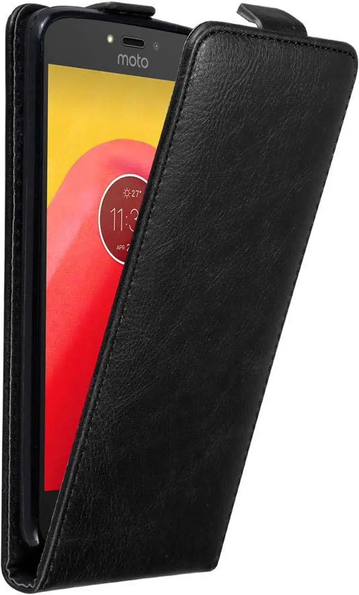 Cadorabo Hoesje geschikt voor Motorola MOTO C in ZWARTE NACHT