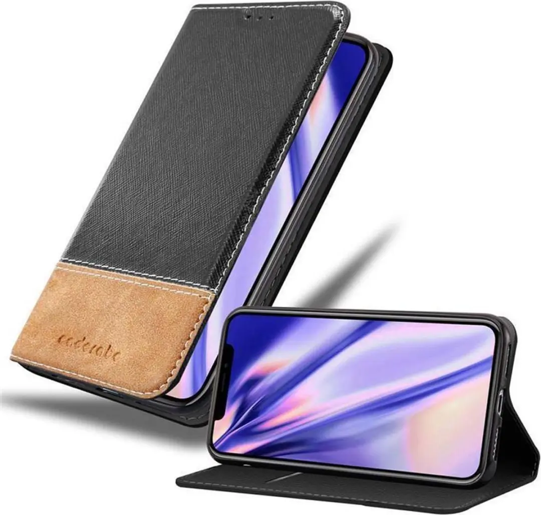 Cadorabo Hoesje geschikt voor Apple iPhone XS MAX in ZWART BRUIN