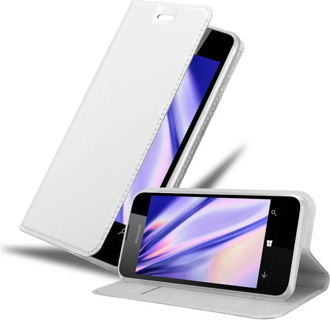Cadorabo Hoesje geschikt voor Nokia Lumia 550 in CLASSY ZILVER