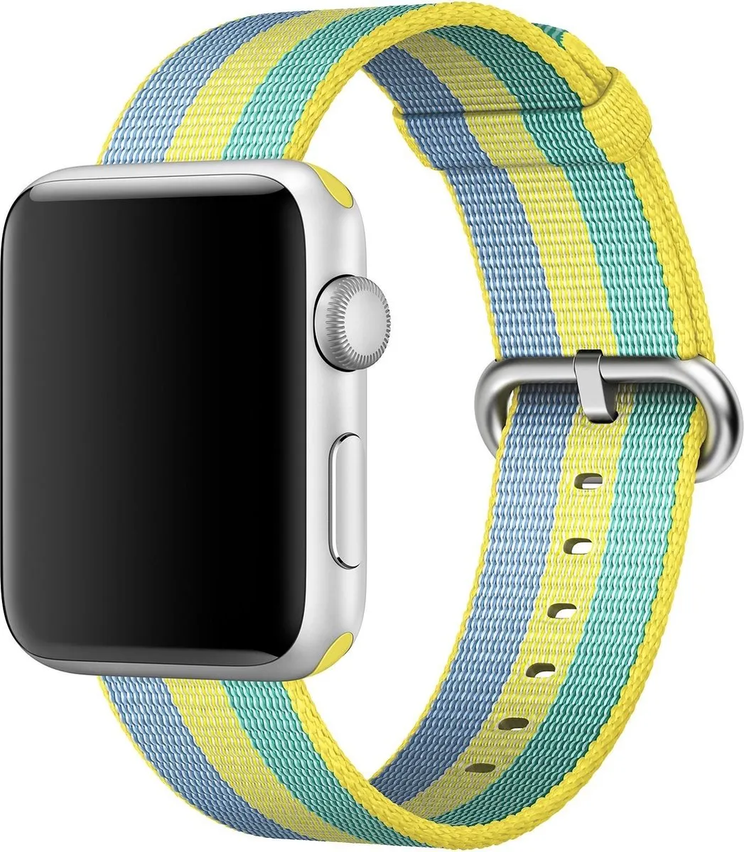 Apple Geweven Nylon Bandje - Smartwatch 42/44/45mm - Geel