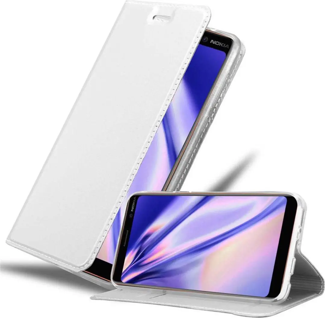 Cadorabo Hoesje geschikt voor Nokia 7 PLUS in CLASSY ZILVER