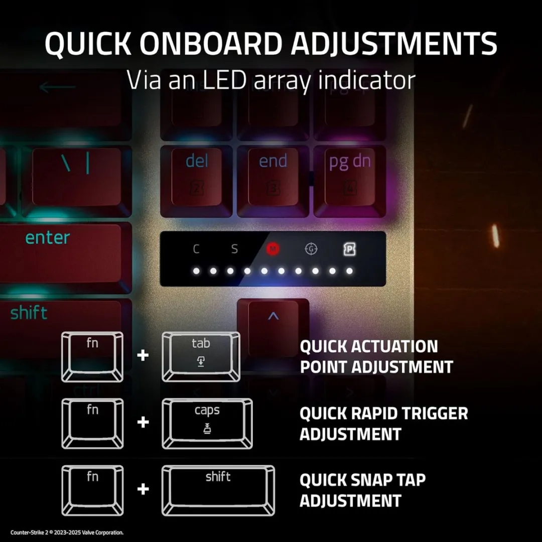 Razer Huntsman V3 Pro RZ03-04982100-R3M1 Gaming Toetsenbord - Optische Switches - Chroma RGB - Meerkleurig - afbeelding 6 van 6