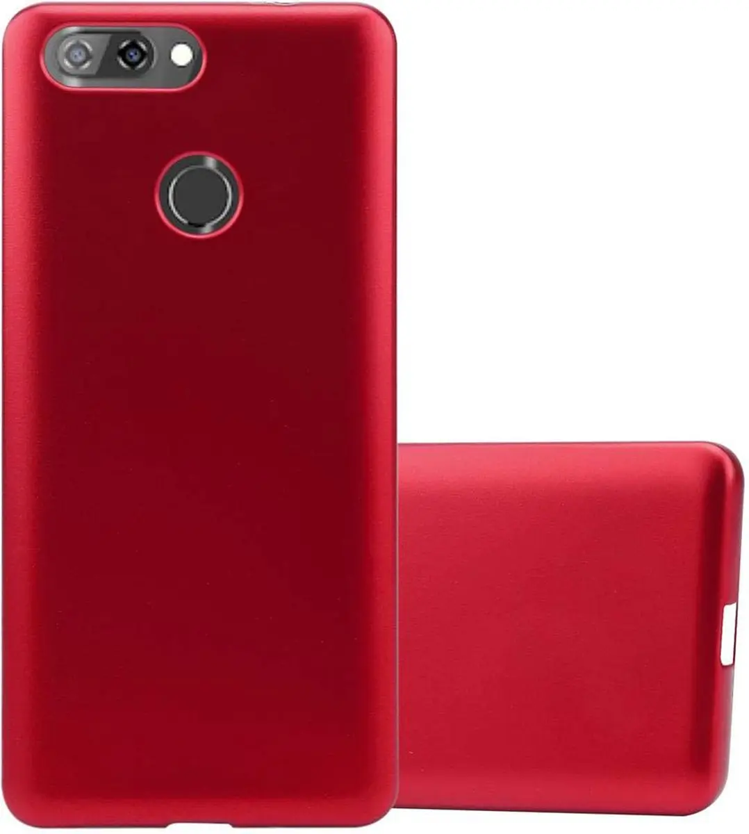 Cadorabo Hoesje geschikt voor ZTE Blade V9 in METALLIC ROOD