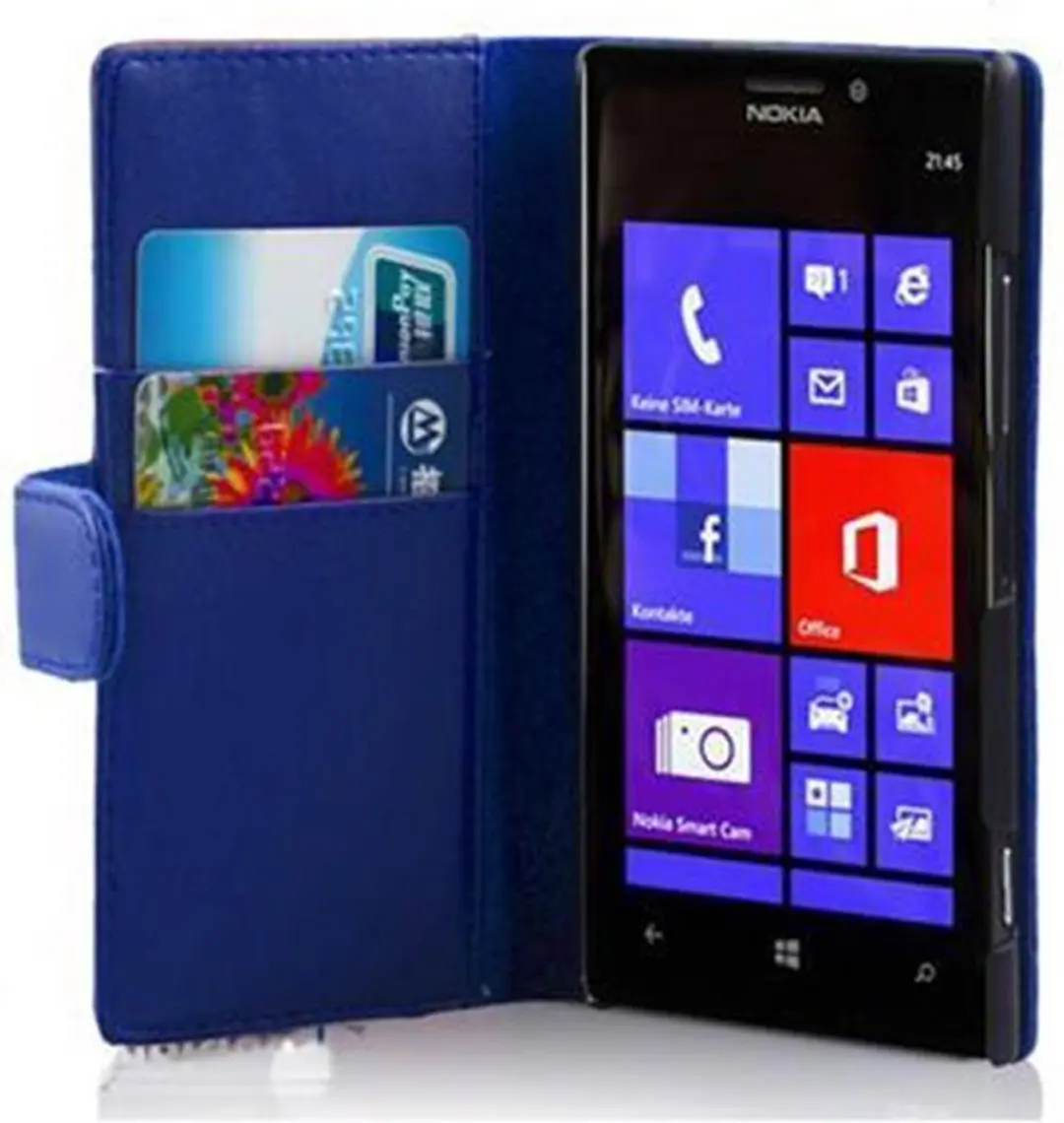 Cadorabo Hoesje geschikt voor Nokia Lumia 925 in BRILJANT BLAUW