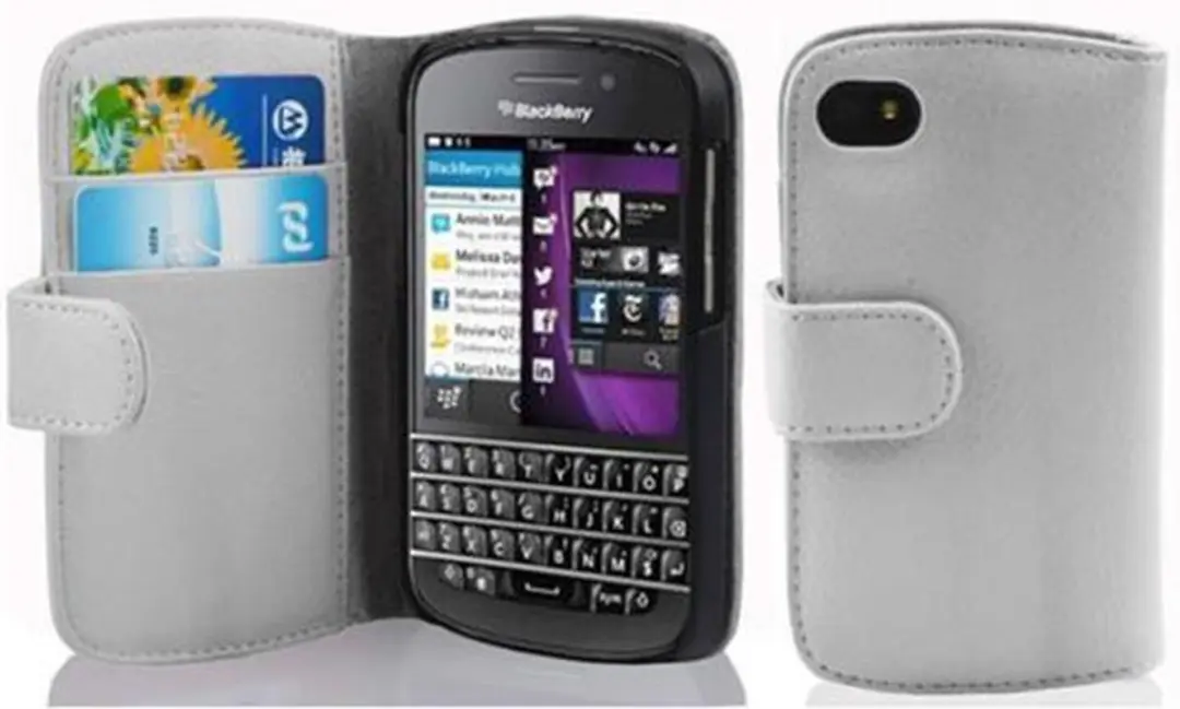 Cadorabo Hoesje geschikt voor Blackberry Q10 in MAGNESIUM WIT