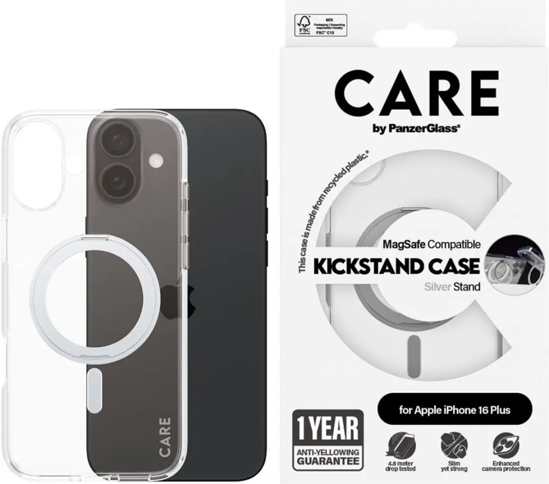 PanzerGlass CARE Feature Hoesje iPhone 16 Plus - Transparant - afbeelding 5 van 6
