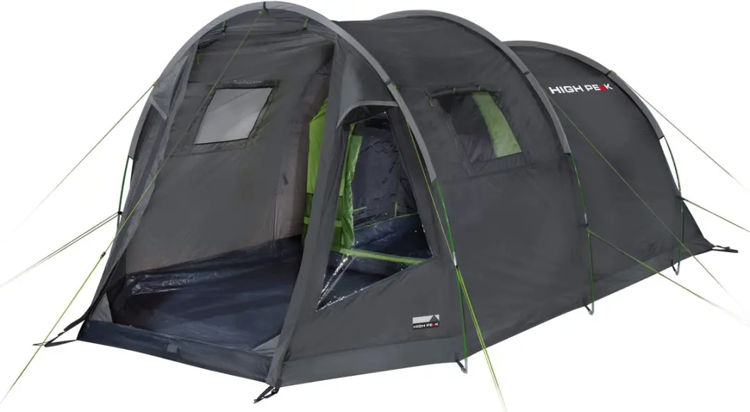 High Peak tunneltent Torri 4.0, ingenaaide tentvloer, 1,9 m stahoogte, PFC-vrij