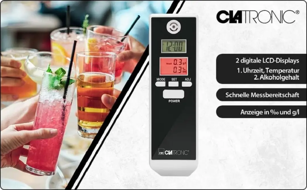 Clatronic AT 3605 Alcoholtester - afbeelding 2 van 6