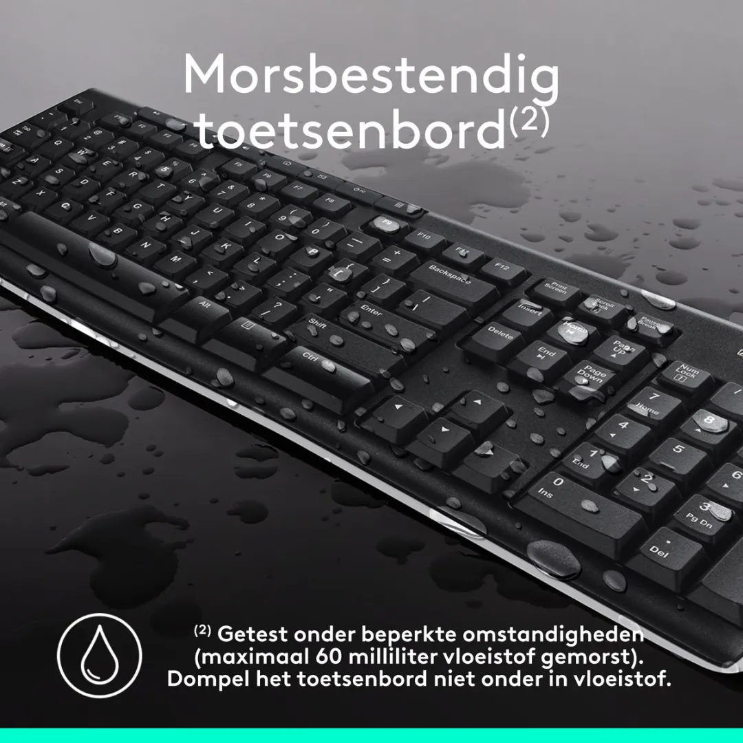 Logitech MK270 Draadloos Toetsenbord en Muis - Zwart - afbeelding 6 van 6