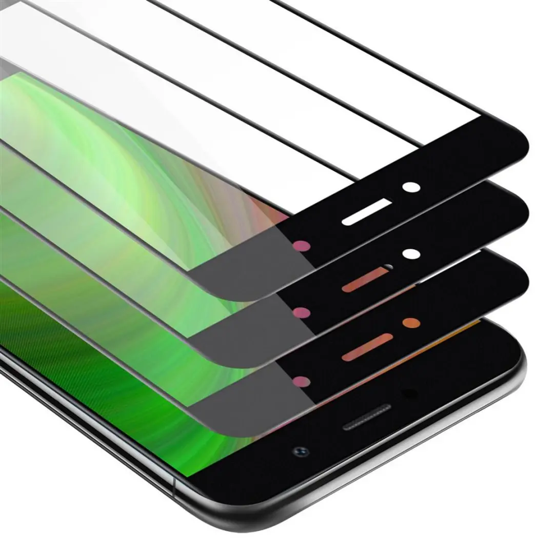 Cadorabo 3x Screenprotector geschikt voor Huawei Enjoy 7 PLUS Volledig scherm pa