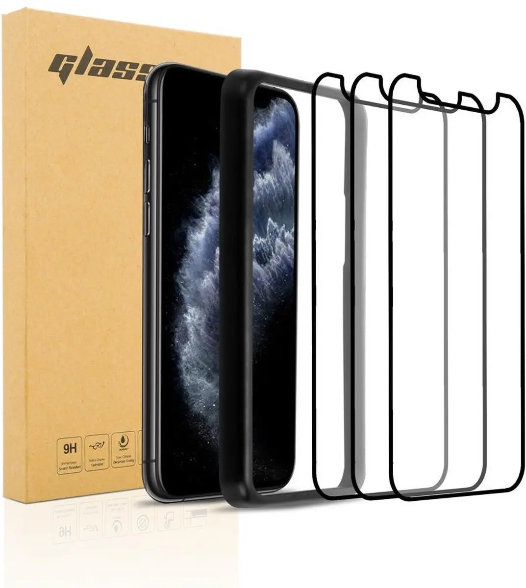 Cadorabo 3x Volledig scherm pantserfolie geschikt voor Apple iPhone 11 PRO MAX i