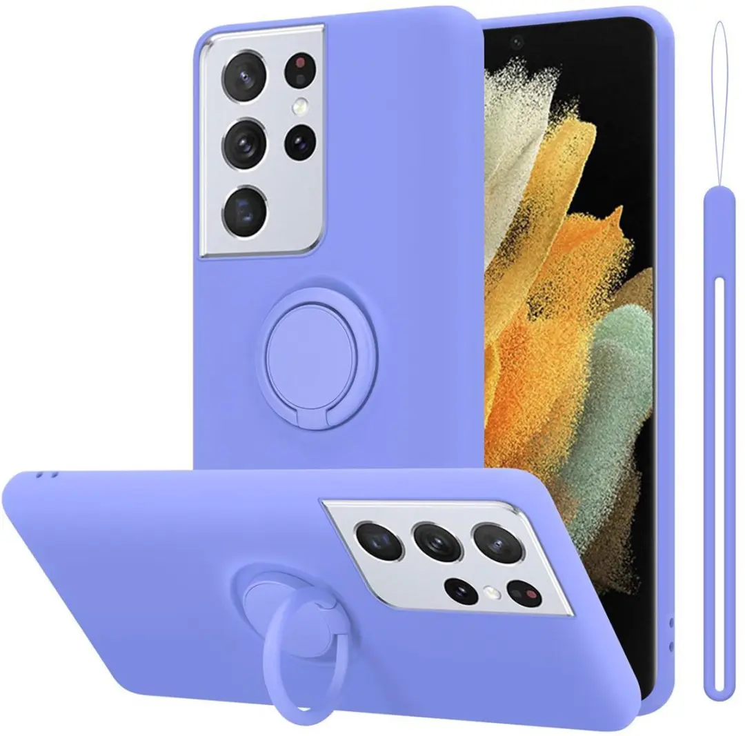 Cadorabo Hoesje geschikt voor Samsung Galaxy S21 ULTRA in LIQUID LICHT PAARS