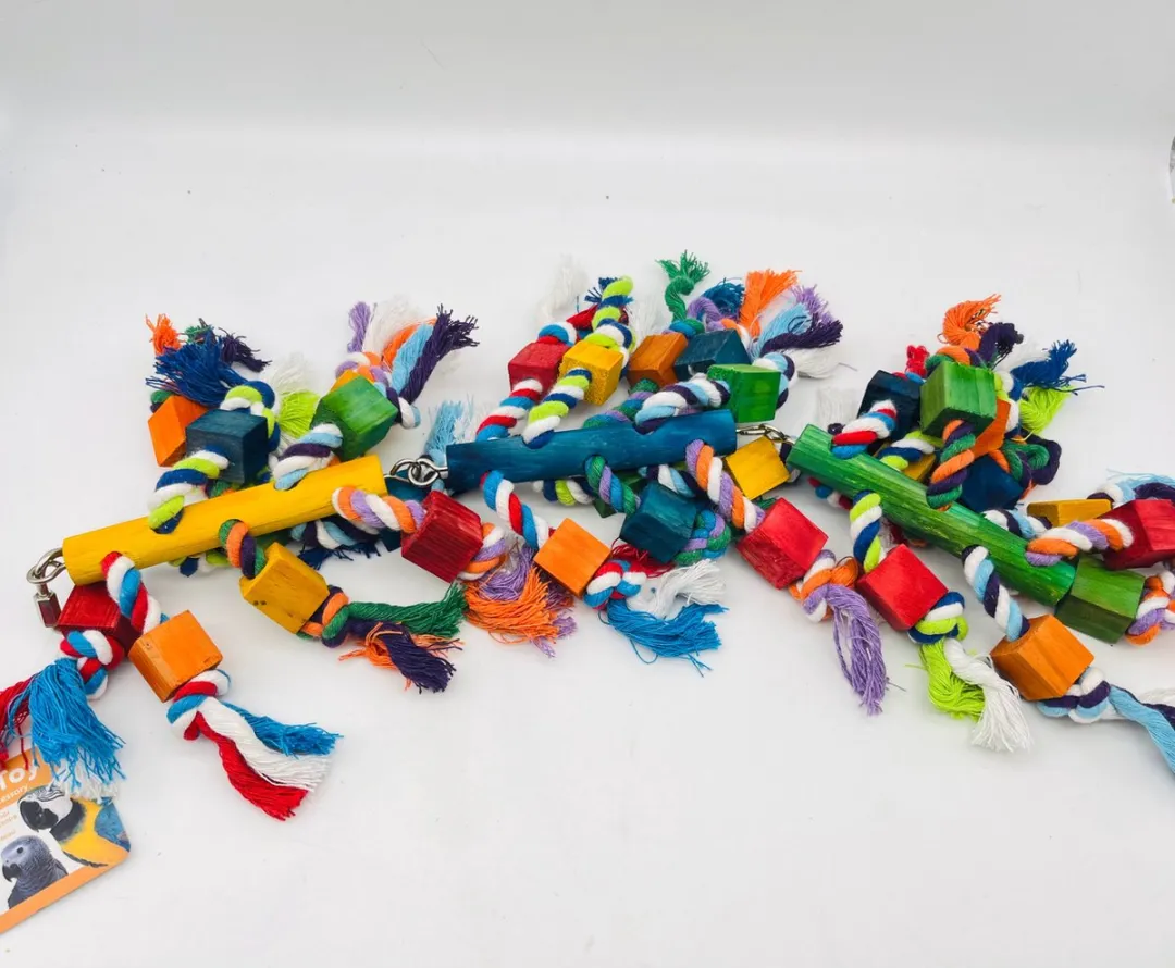 Flamingo Kooihanger Papegaaienspeelgoed - 3-delig Multicolor