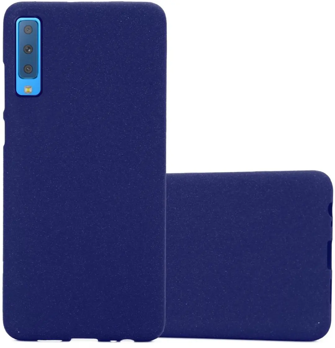 Cadorabo Hoesje geschikt voor Samsung Galaxy A7 2018 in FROST DONKER BLAUW