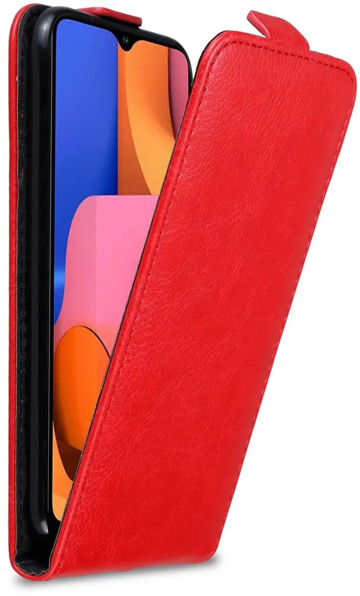 Cadorabo Hoesje geschikt voor Samsung Galaxy A20s in APPEL ROOD