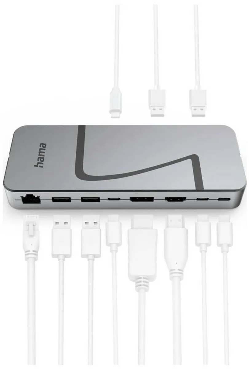 Hama Connect2Office 00200200 USB-C Dockingstation - Antraciet