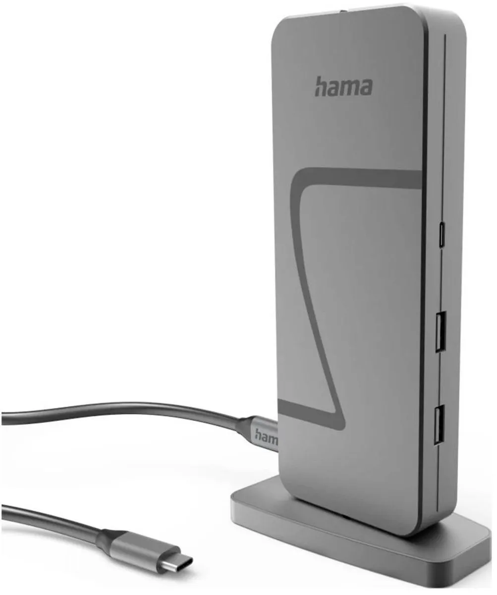 Hama Connect2Office 00200200 USB-C Dockingstation - Antraciet