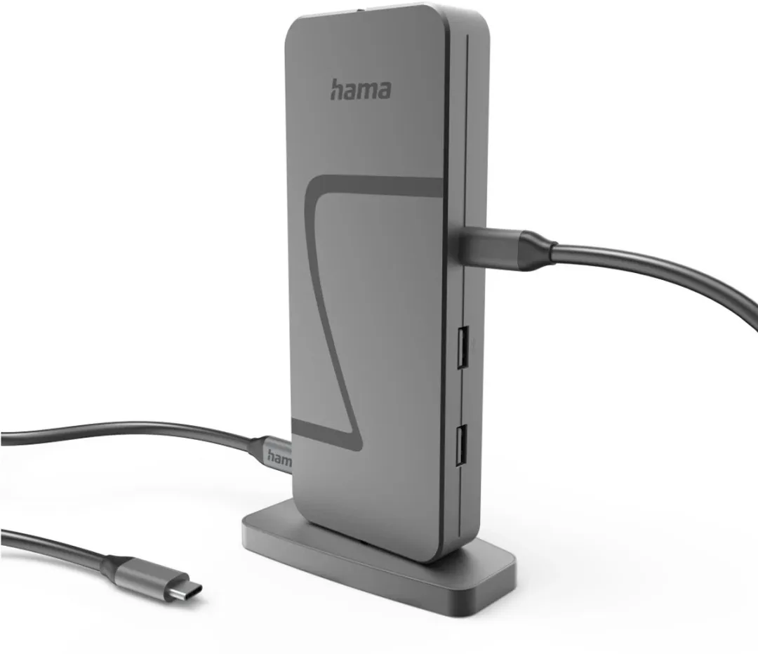 Hama Connect2Office 00200200 USB-C Dockingstation - Antraciet