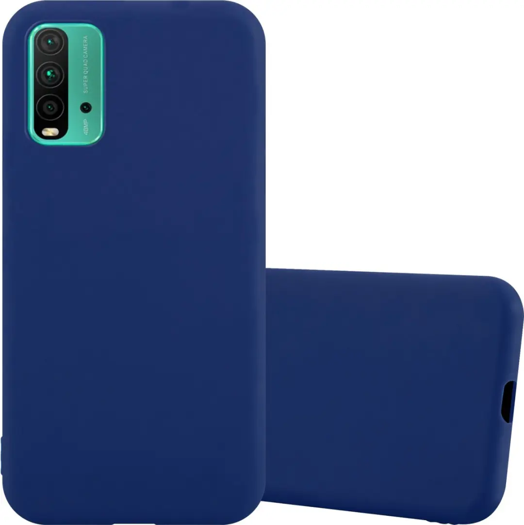 Cadorabo Hoesje geschikt voor Xiaomi RedMi 9T / POCO M3 in CANDY DONKER BLAUW