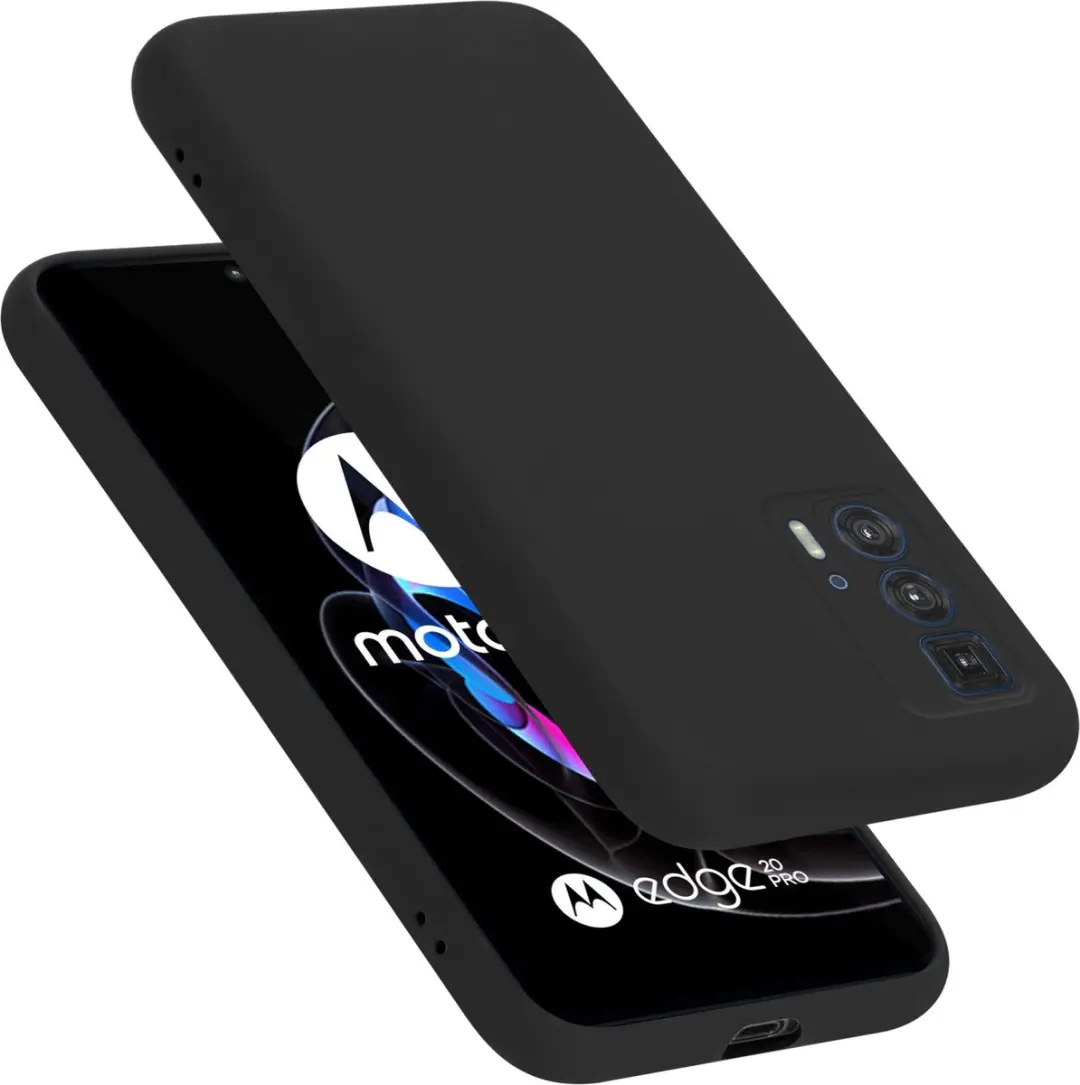 Cadorabo Hoesje geschikt voor Motorola EDGE 20 PRO / EDGE S PRO in LIQUID ZWART