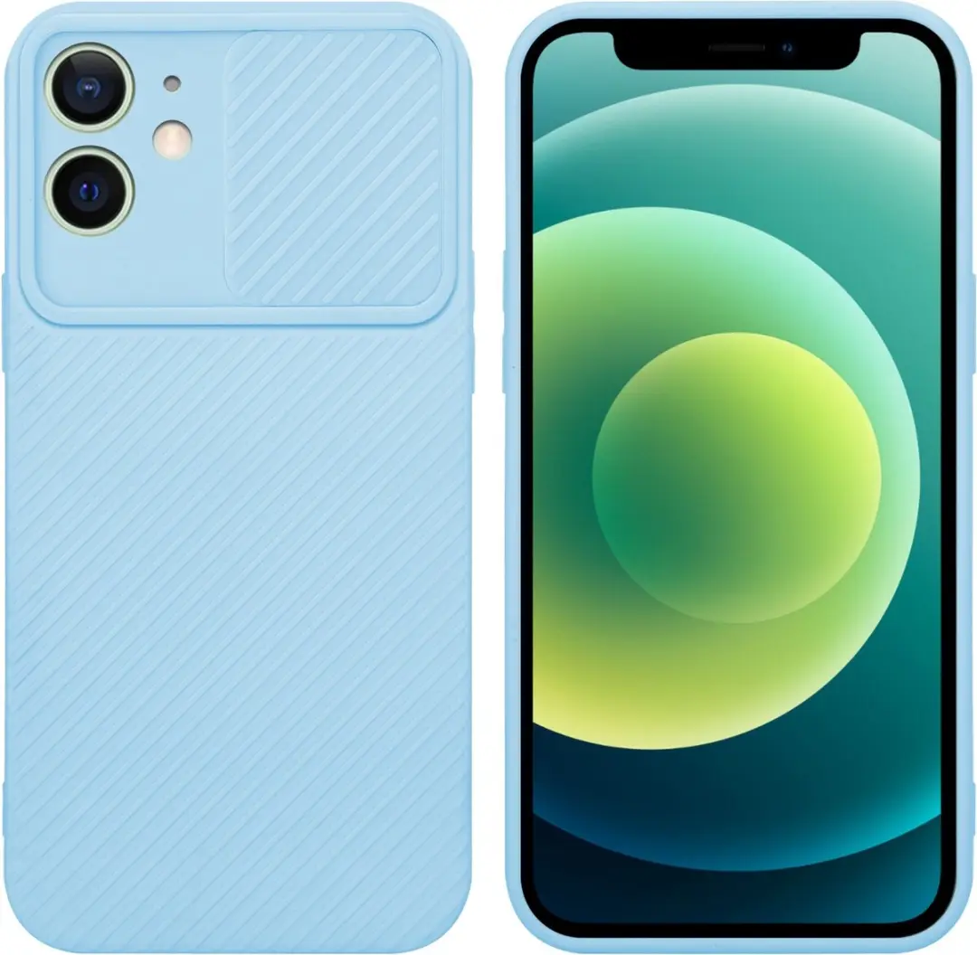 Cadorabo Hoesje geschikt voor Apple iPhone 12 MINI in Bonbon Licht Blauw