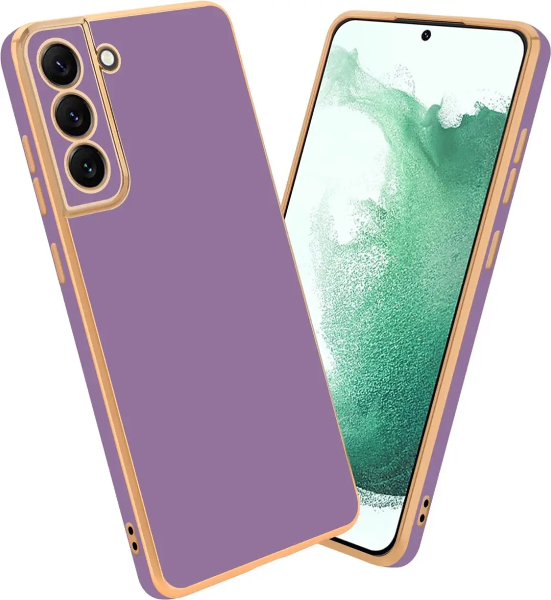 Cadorabo Hoesje geschikt voor Samsung Galaxy S21 5G in Glossy Paars