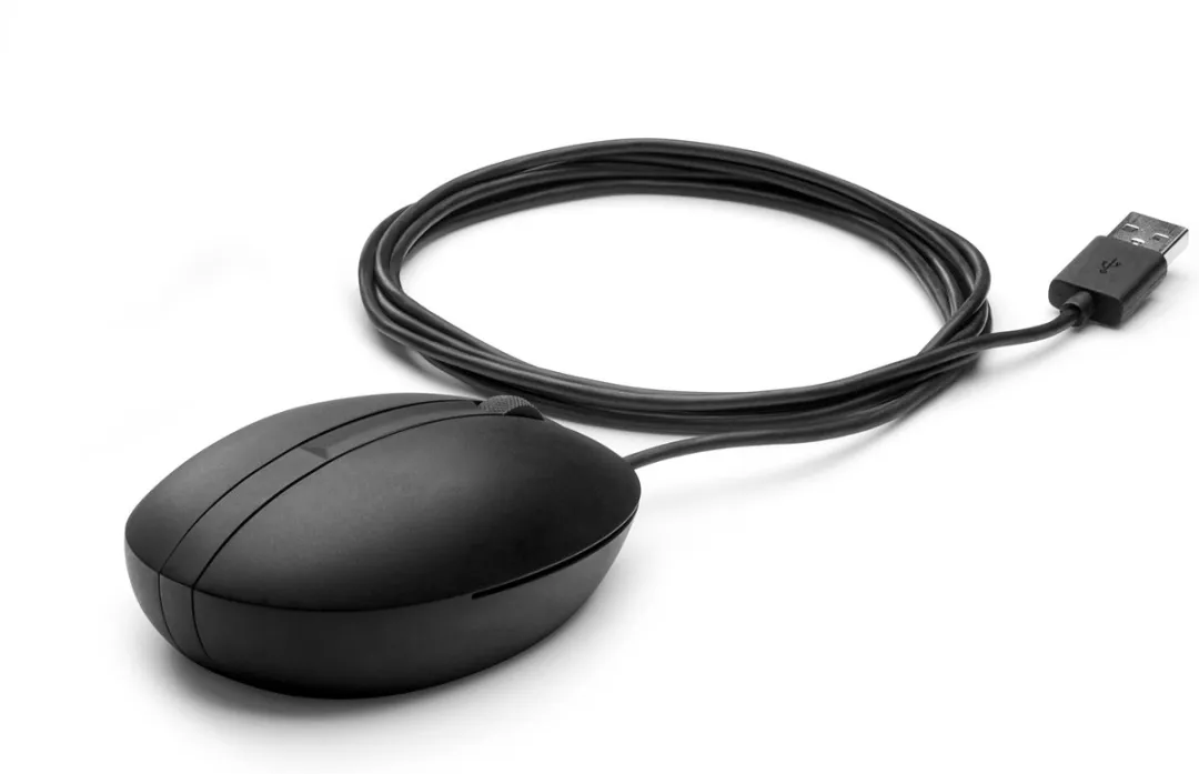 HP Wired Desktop 320M Muis - 3 Knoppen - Zwart