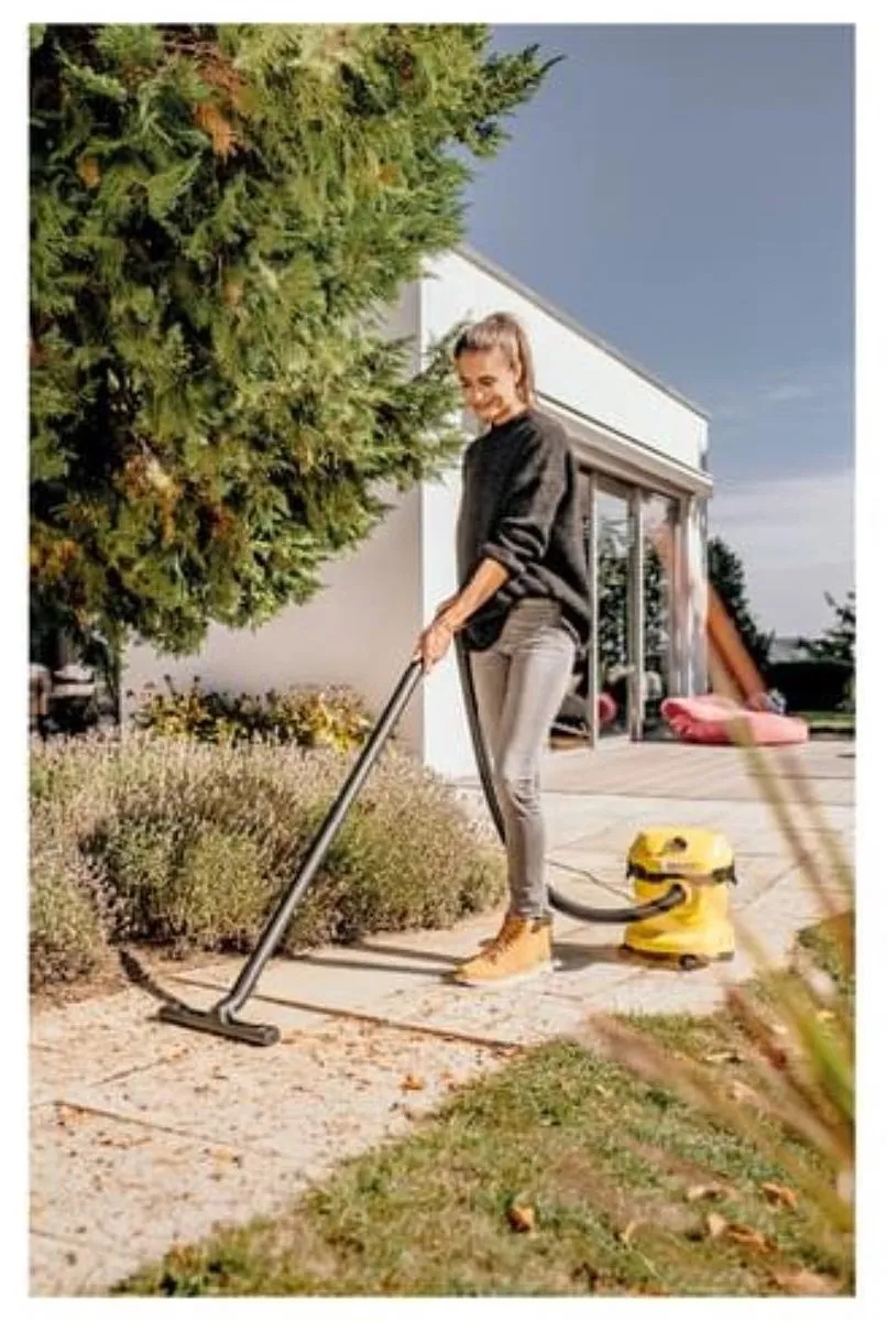 Kärcher WD2 PLUS Nat/Droogzuiger 1000W - Geel/Zwart