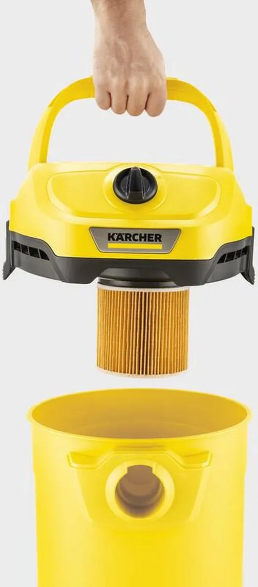 Kärcher WD2 PLUS Nat/Droogzuiger 1000W - Geel/Zwart