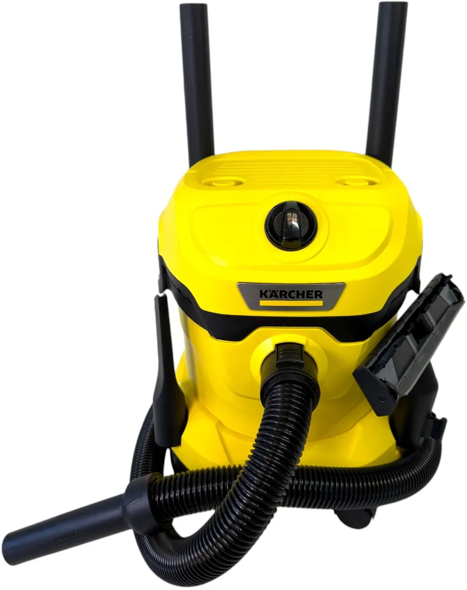 Kärcher WD2 PLUS Nat/Droogzuiger 1000W - Geel/Zwart