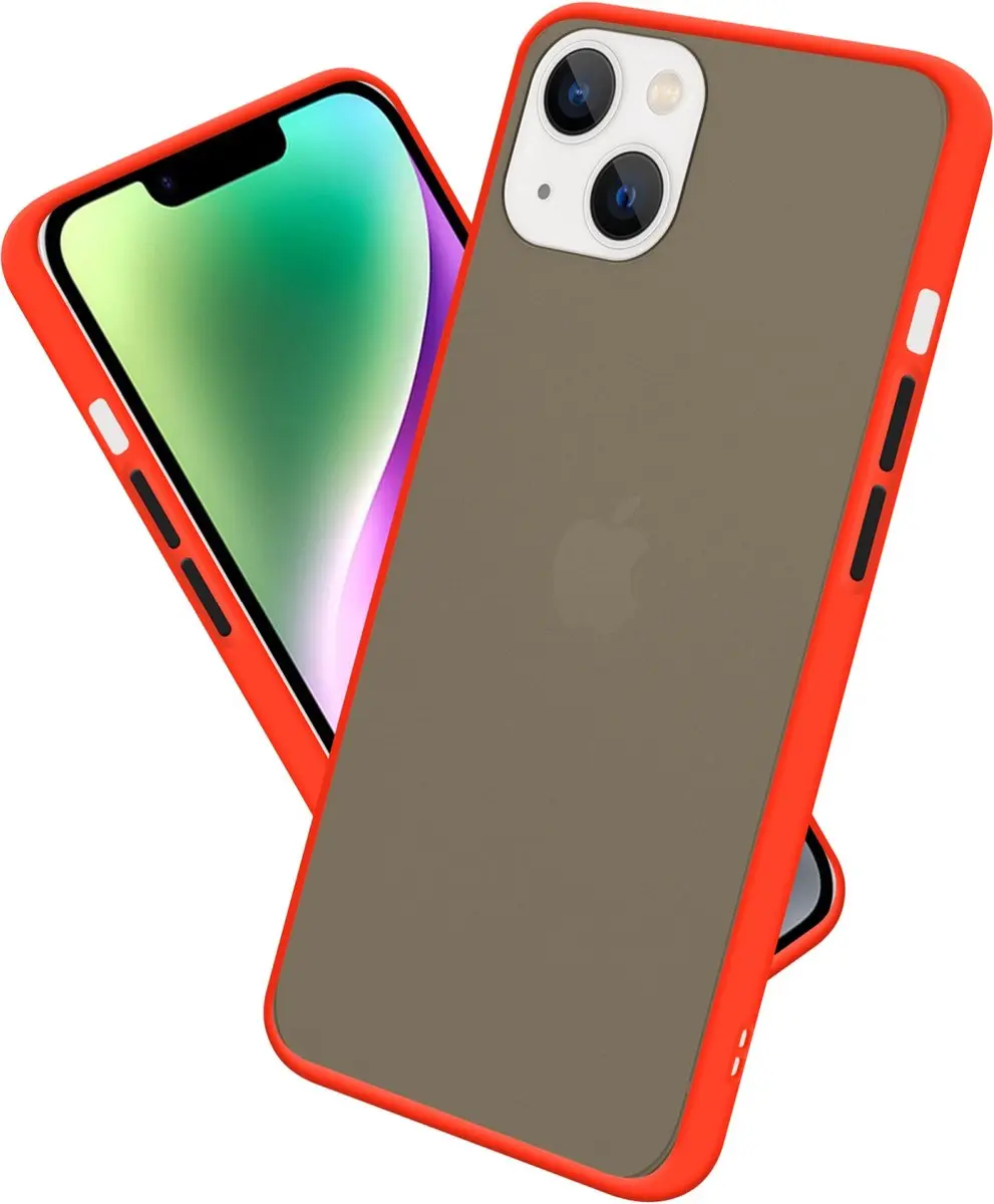 Cadorabo Hoesje geschikt voor Apple iPhone 14 in Mat Rood