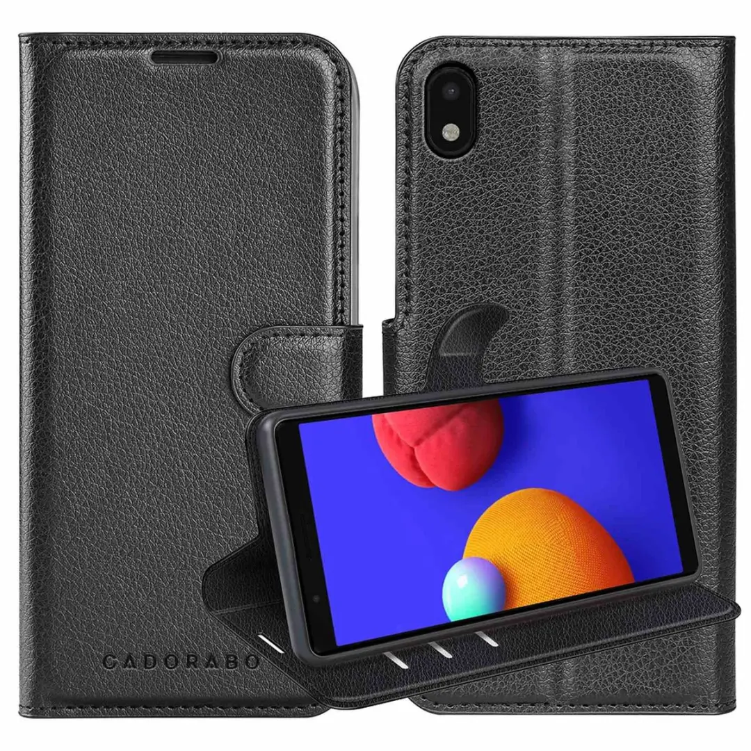 Cadorabo Hoesje geschikt voor Samsung Galaxy A01 CORE in PHANTOM ZWART