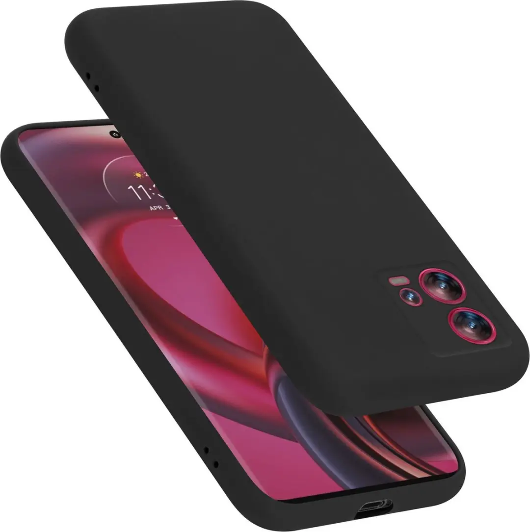 Cadorabo Hoesje geschikt voor Motorola EDGE 30 FUSION in LIQUID ZWART