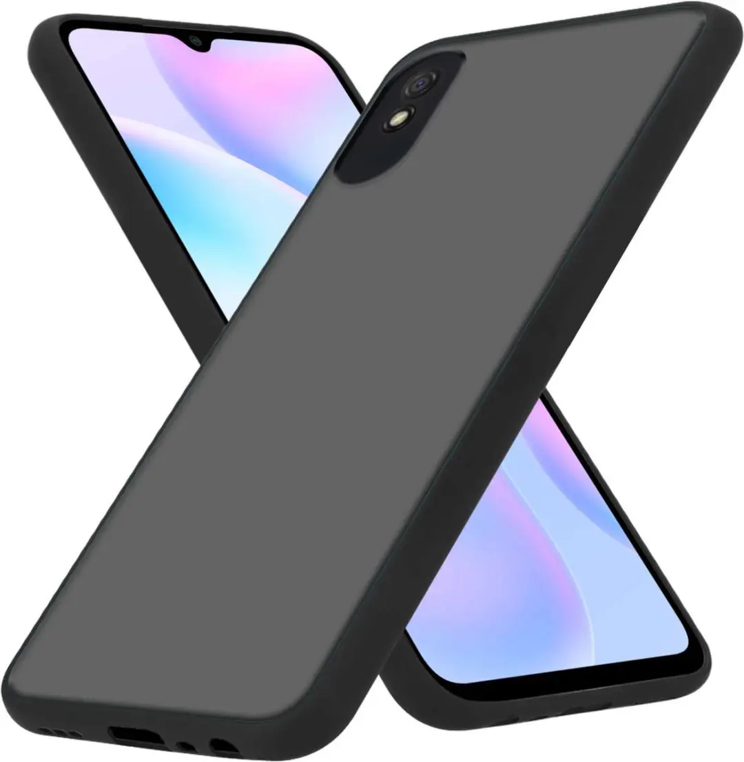 Cadorabo Hoesje geschikt voor Xiaomi RedMi 9A / RedMi 9AT in MATT ZWART