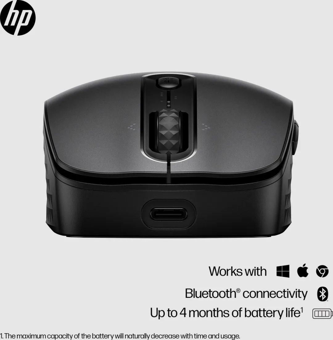 HP 690 Draadloze Muis - Zwart Grijs - 6 Knoppen