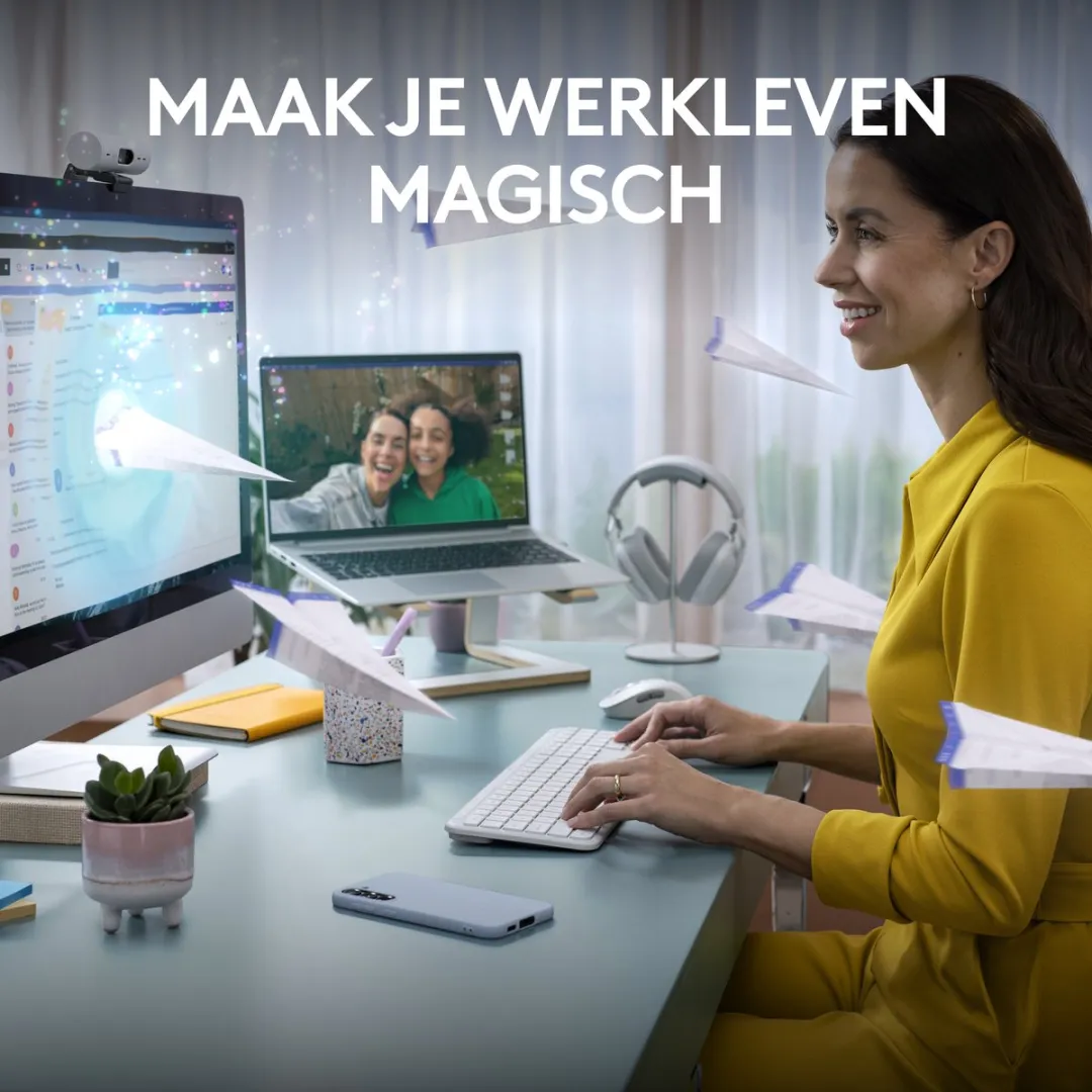 Logitech Signature Slim K950 Draadloos Toetsenbord - US International - Gebroken wit