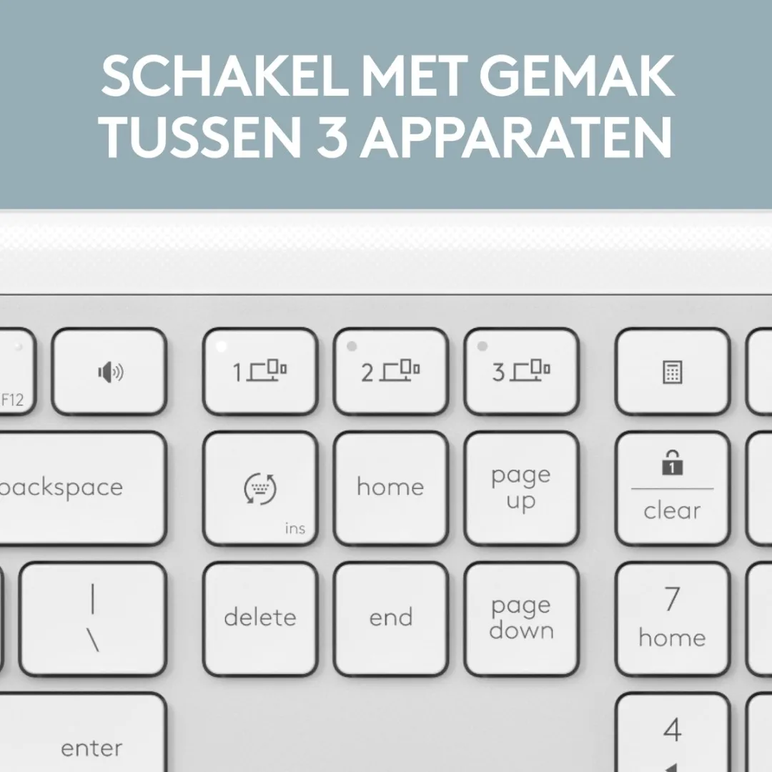 Logitech Signature Slim K950 Draadloos Toetsenbord - US International - Gebroken wit