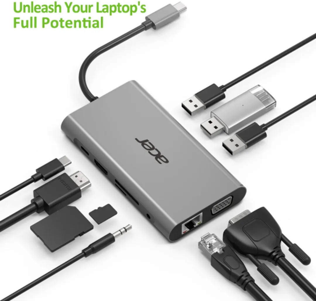 Acer 10-in-1 Laptop Dock HP.DSCAB.002 - Zilver