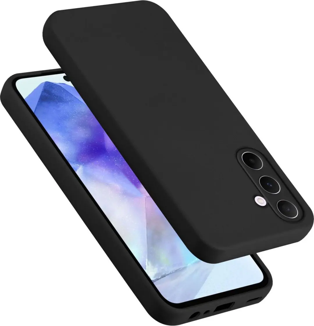 Cadorabo Hoesje geschikt voor Samsung Galaxy A55 in LIQUID ZWART