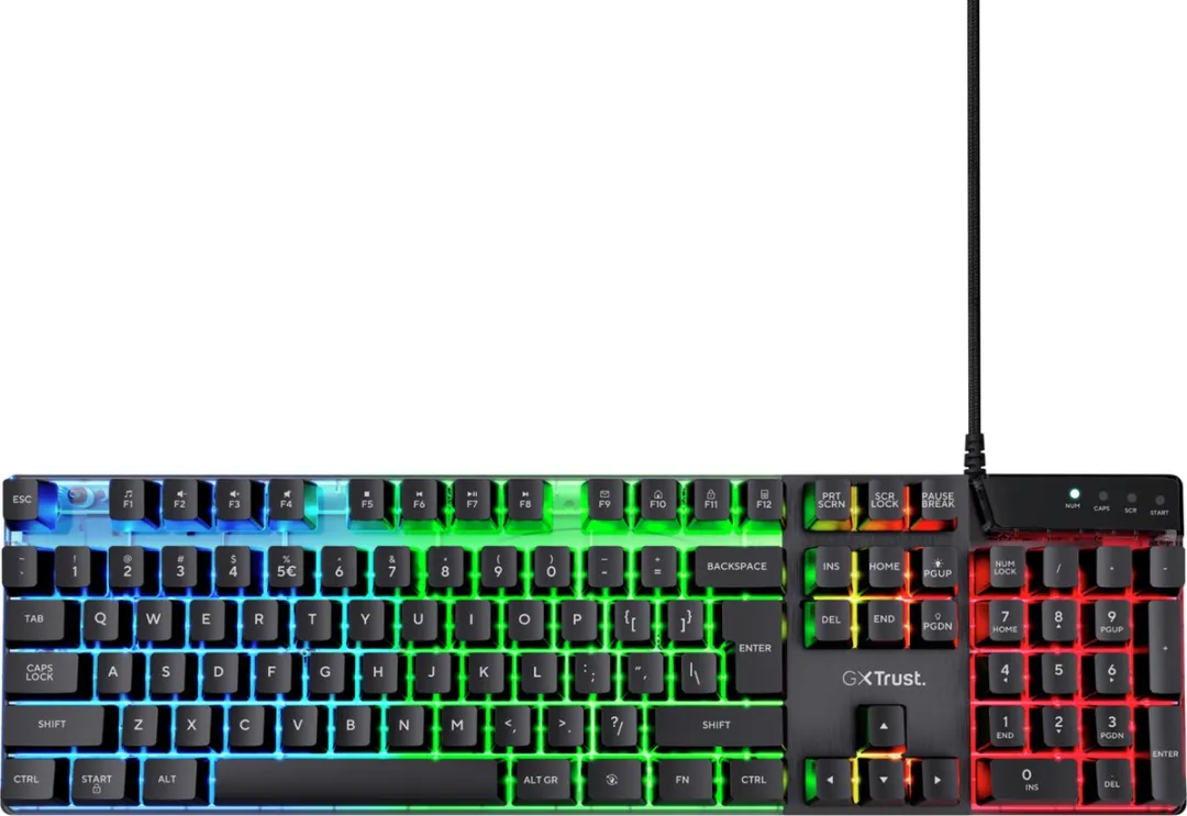 Trust GXT 835 Azor Gamingtoetsenbord - US Layout - Zwart